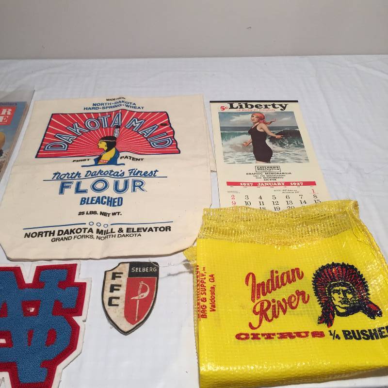 VINTAGE SACKS, CALENDARS, MAGAZINE AND MORE