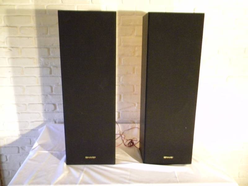 lot 59 image: Pair of Sharp Standing Speakers