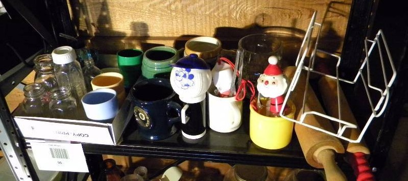 lot 96 image: Vintage Glass Baby Bottles and Kitchenware Lot