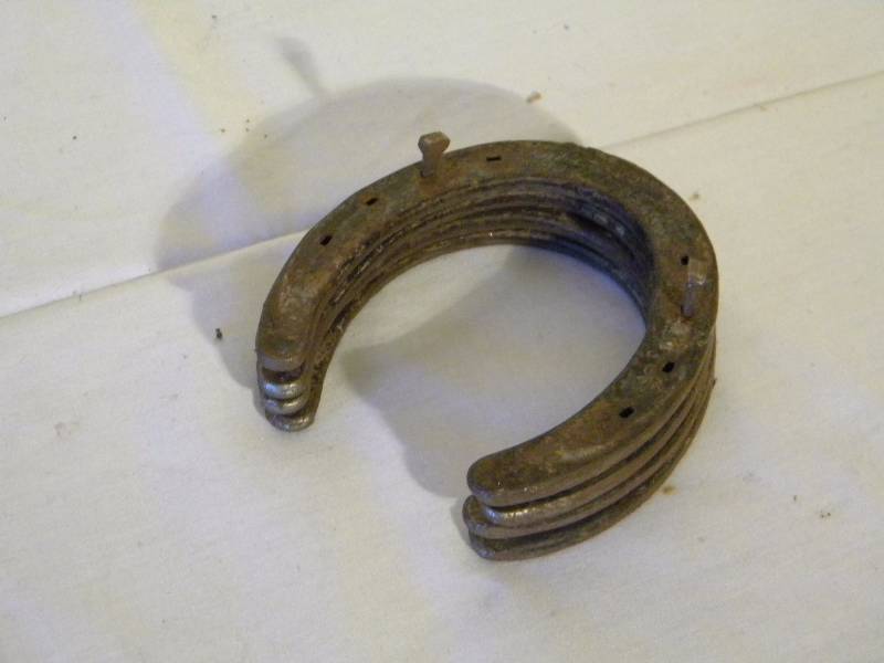 lot 123 image: Vintage set Hot Forged Horseshoes