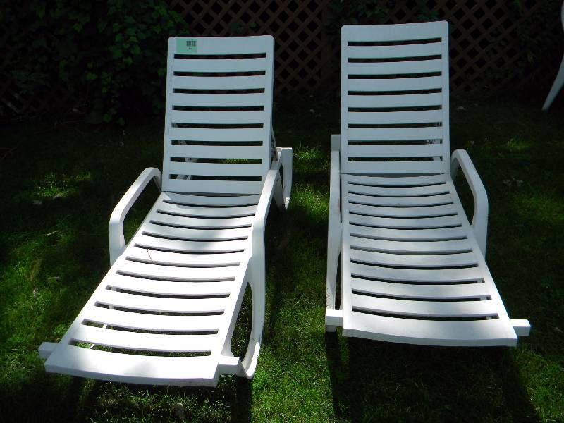 lot 135 image: 2 Patio Lounge Chairs