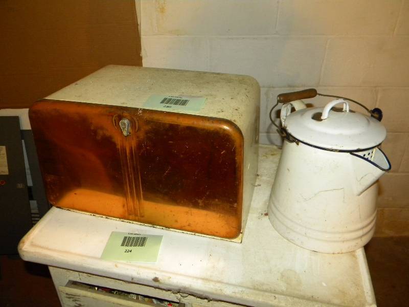lot 230 image: Bread Box and Coffee Pot