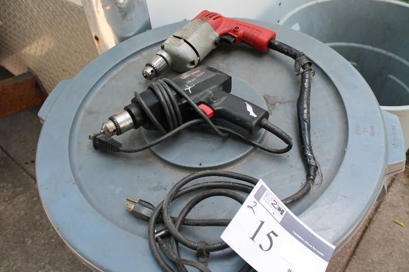 lot 15 image: Lot of (2) Including Milwaukee 38 Corded Drill Craftsman Corded 38 Drill.