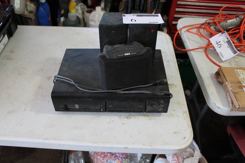 lot 6 image: Lot of (4) Including Pioneer Multi Compact Disc Player, PD-M406, 6-Disc Changer Speakers (3).