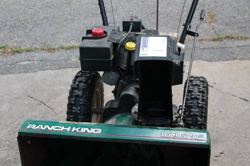 Ranch King Snow Blower w/Piveting Snow Chute & Hand Controls; 26"; 8HP