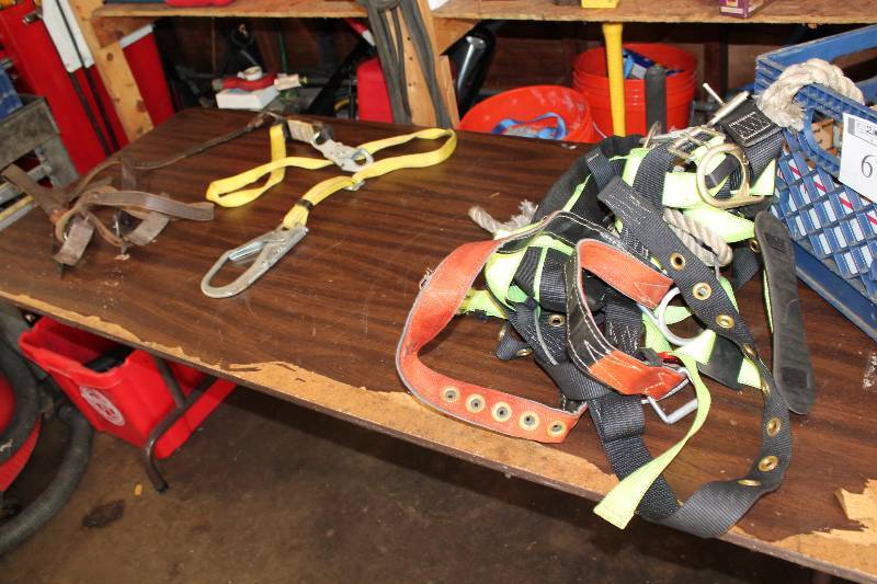 lot 67 image: Table Lot Of Miscellaneous Straps Tote Not Included.