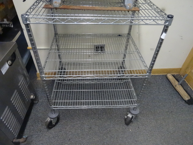 lot 129 image: Wire Shelving Cart