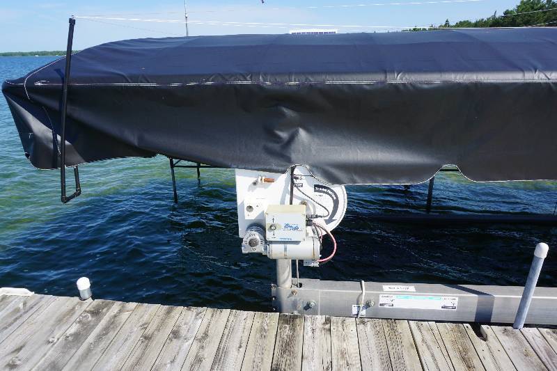 Shorestation Brand 5000 lb Boat Lift With Solar Powered Lift Tech Lift