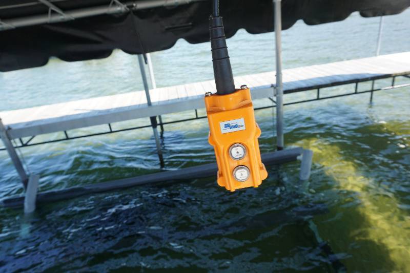 Shorestation Brand 5000 lb Boat Lift With Solar Powered Lift Tech Lift