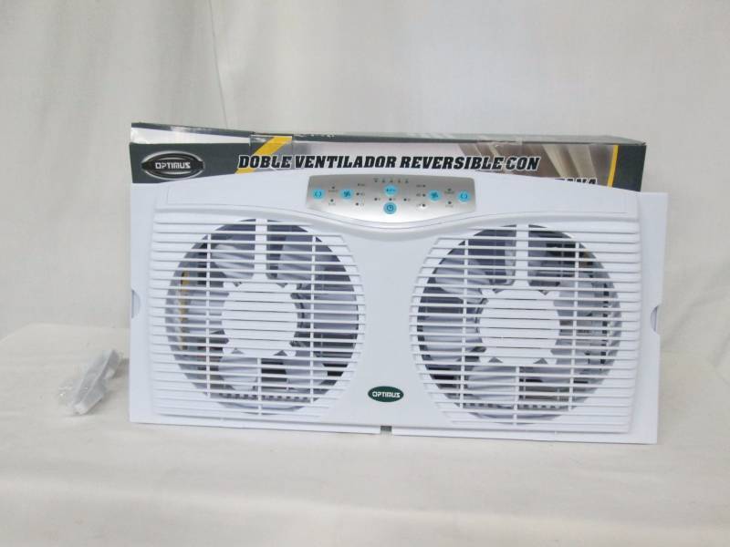 lot 66 image: Optimus Electrically Reversible Twin Window Fan