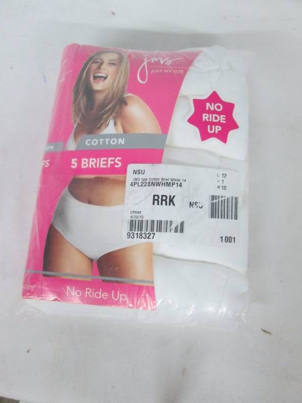 lot 90 image: Just My Size 5-pk. Womens Cotton Briefs