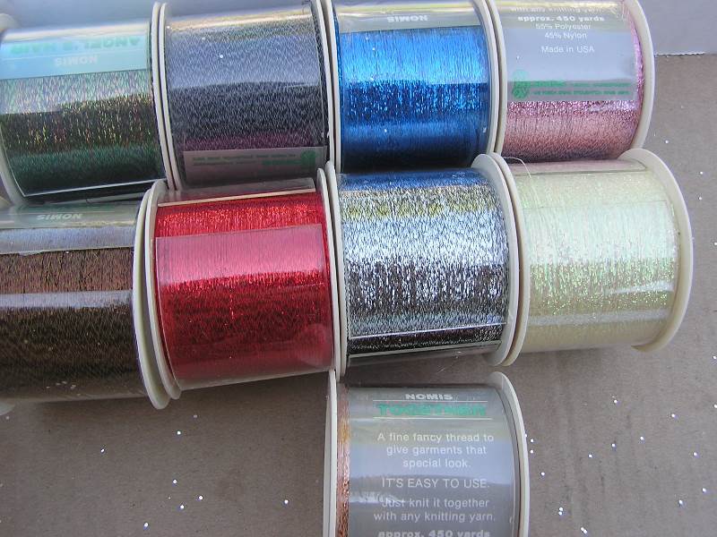9 spools nomis metallic together thread
