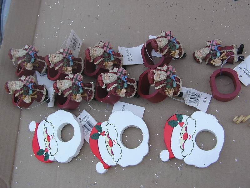 santa napkin rings