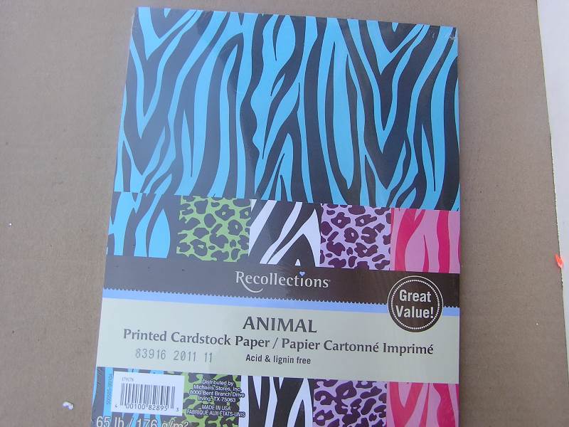 animal cardstock new