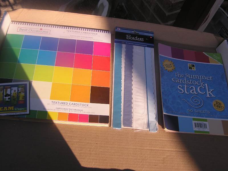 opened cardstock lot