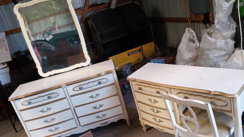antique dresser with desk