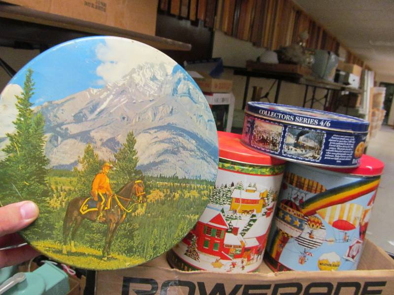 Lot of collectible tin containers