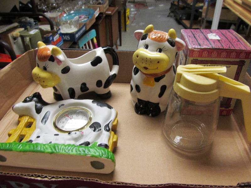 Lot of cow collectibles