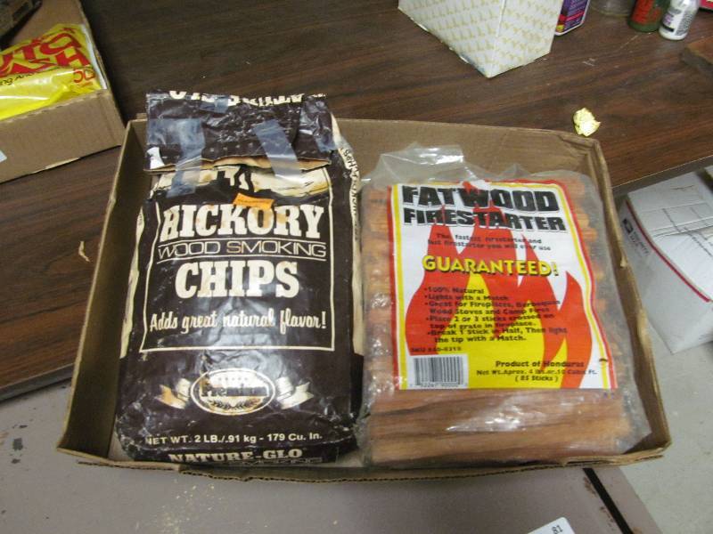 Hickory Wood Smoking Chips and fire starter