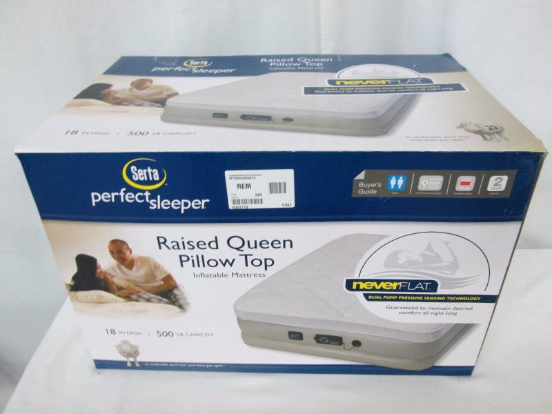 Serta Queen 19 Pillowtop Airbed w Neverflat Pump