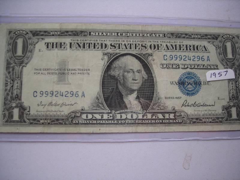 US $1.00 Silver Certificate 1957