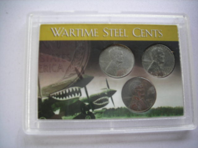 3-1943 Wartime Lincoln Cents (p,d,s)