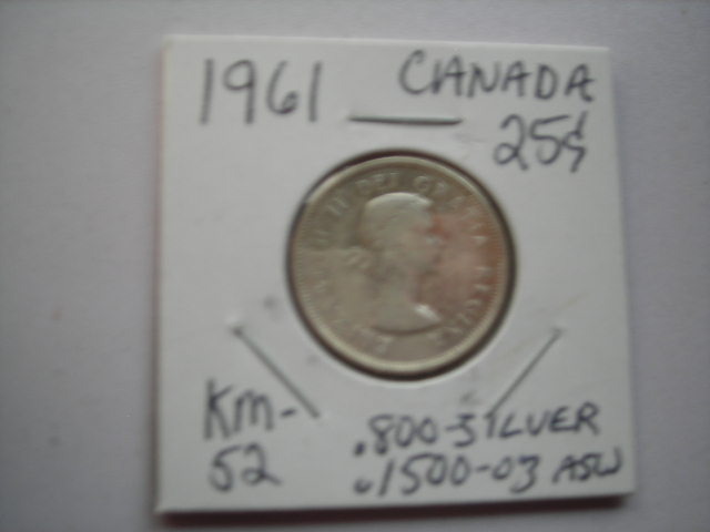 1961 Canada Quarter (80% Silver-.15 Oz)