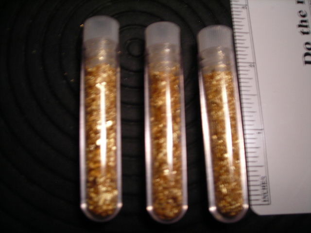 3-Vials Of Gold Flake -  No Guarantee Of Quality Or Quantity