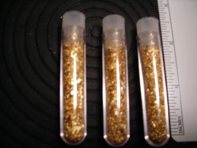 3-Vials Of Gold Flake -  No Guarantee Of Quality Or Quantity