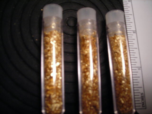 3-Vials Of Gold Flake -  No Guarantee Of Quality Or Quantity