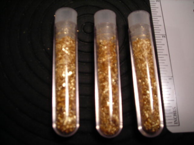 3-Vials Of Gold Flake -  No Guarantee Of Quality Or Quantity