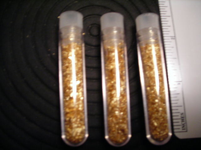 3-Vials Of Gold Flake -  No Guarantee Of Quality Or Quantity