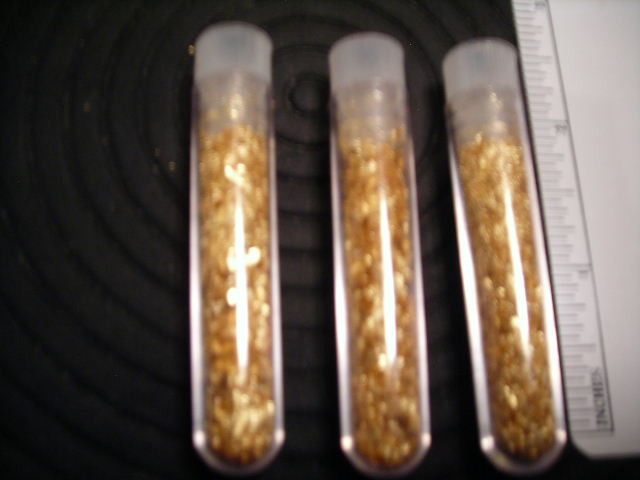 3-Vials Of Gold Flake -  No Guarantee Of Quality Or Quantity