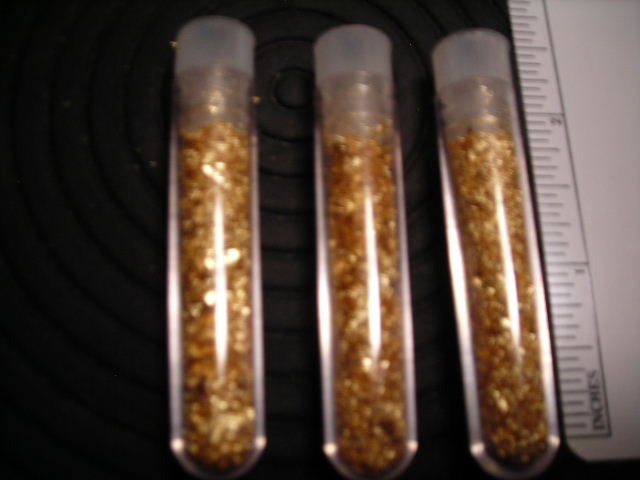 3-Vials Of Gold Flake -  No Guarantee Of Quality Or Quantity