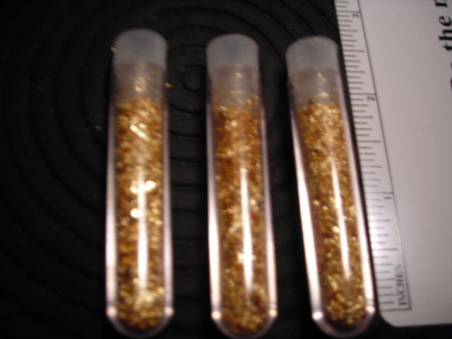 3-Vials Of Gold Flake -  No Guarantee Of Quality Or Quantity