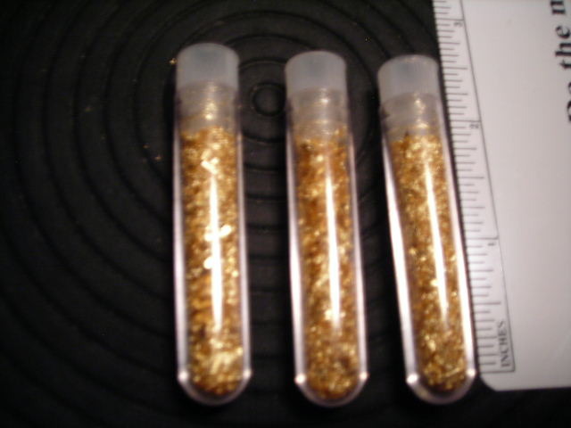 3-Vials Of Gold Flake -  No Guarantee Of Quality Or Quantity