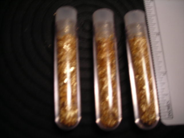 3-Vials Of Gold Flake -  No Guarantee Of Quality Or Quantity