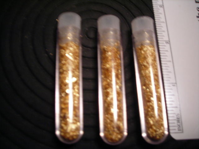3-Vials Of Gold Flake -  No Guarantee Of Quality Or Quantity