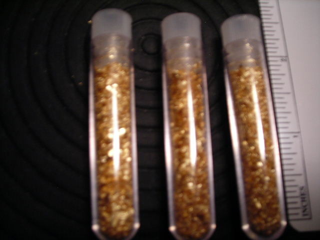 3-Vials Of Gold Flake -  No Guarantee Of Quality Or Quantity