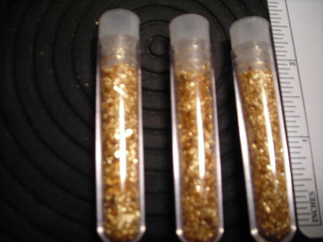3-Vials Of Gold Flake -  No Guarantee Of Quality Or Quantity