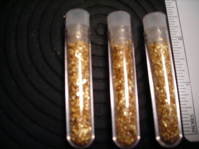 3-Vials Of Gold Flake -  No Guarantee Of Quality Or Quantity
