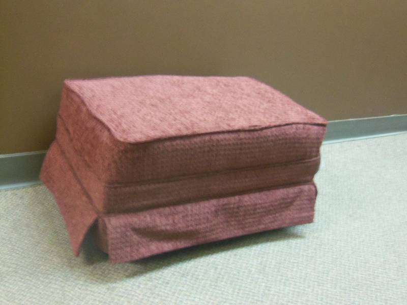 Burgundy Ottoman