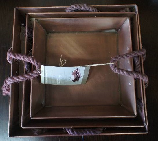 3 piece Square Tray Set