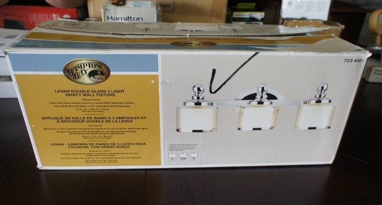 Hampton Bay Levan Double Glass Vanity Fixture