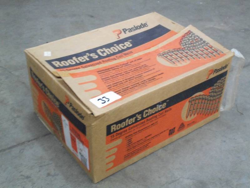 lot 33 image: Near Full Case Of Paslode 1 Coil R...