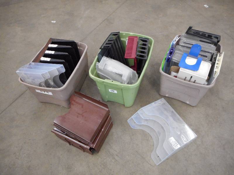 lot 44 image: (3) Totes Full Of Office Supplies ...
