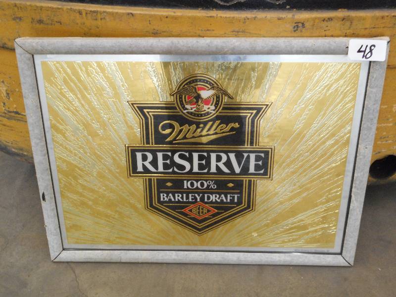 lot 48 image: Miller Reserve Mirrored Beer Pictur...