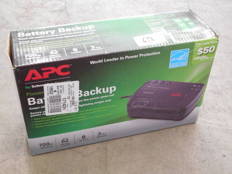 lot 62 image: APC 420 Watt Battery Backup ...