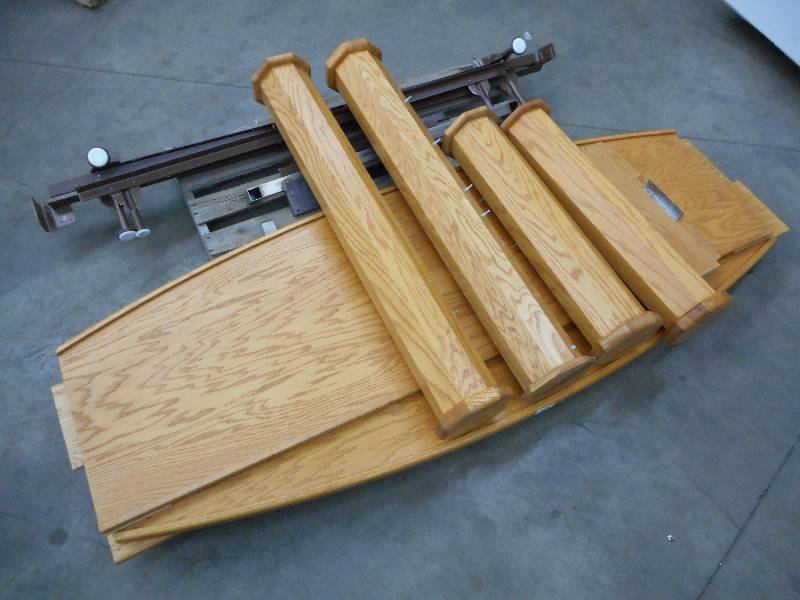 lot 103 image: (1) King Size Wooden Bed Frame & (1...