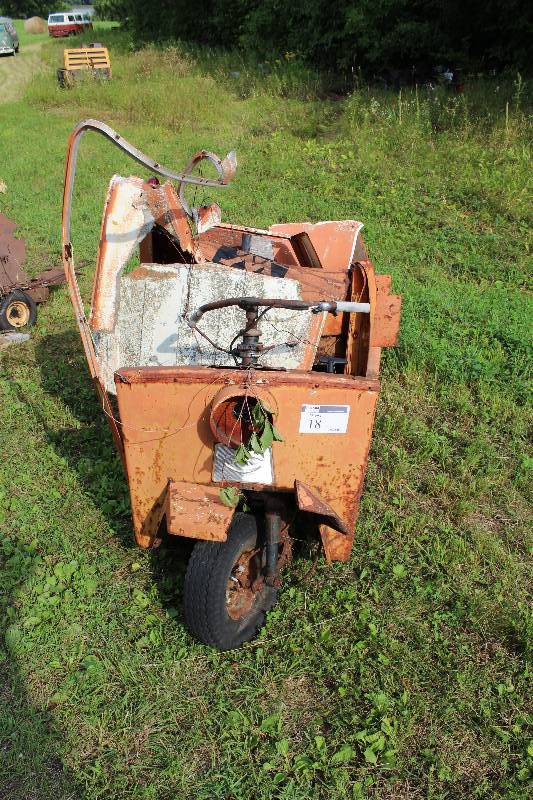 lot 18 image: Cushman W Powered Industrial Truck  Gator wTruck Bed Parts Only - Not Running.  Engine does turn over, Gear box missing.
